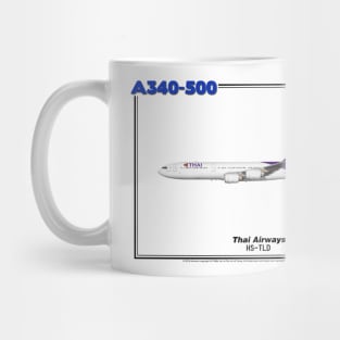 Airbus A340-500 - Thai Airways (Art Print) Mug